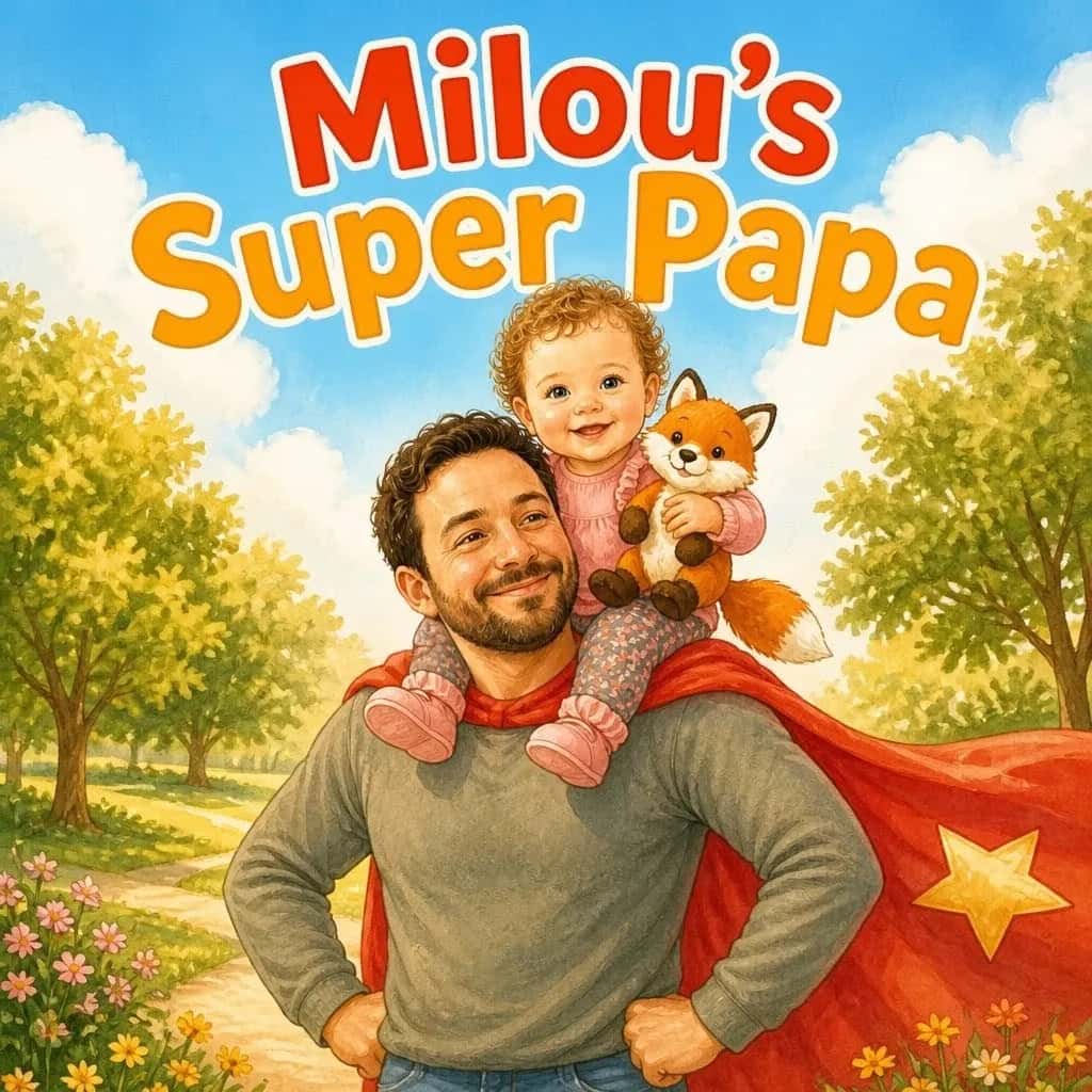 Omslag van het voorbeeldboek Milou's Super Papa