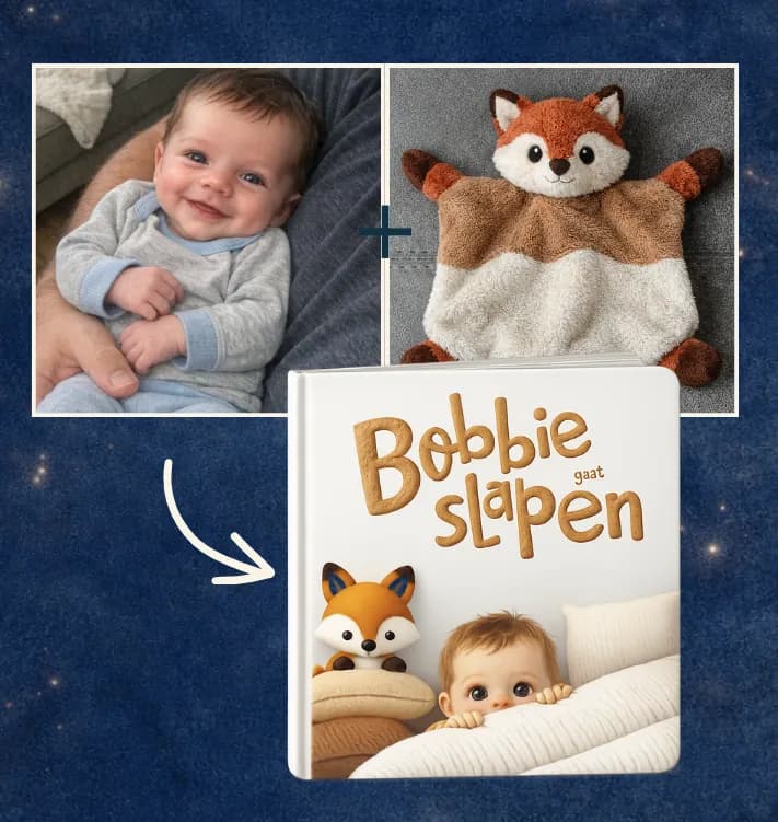 Bobbie met zijn knuffel