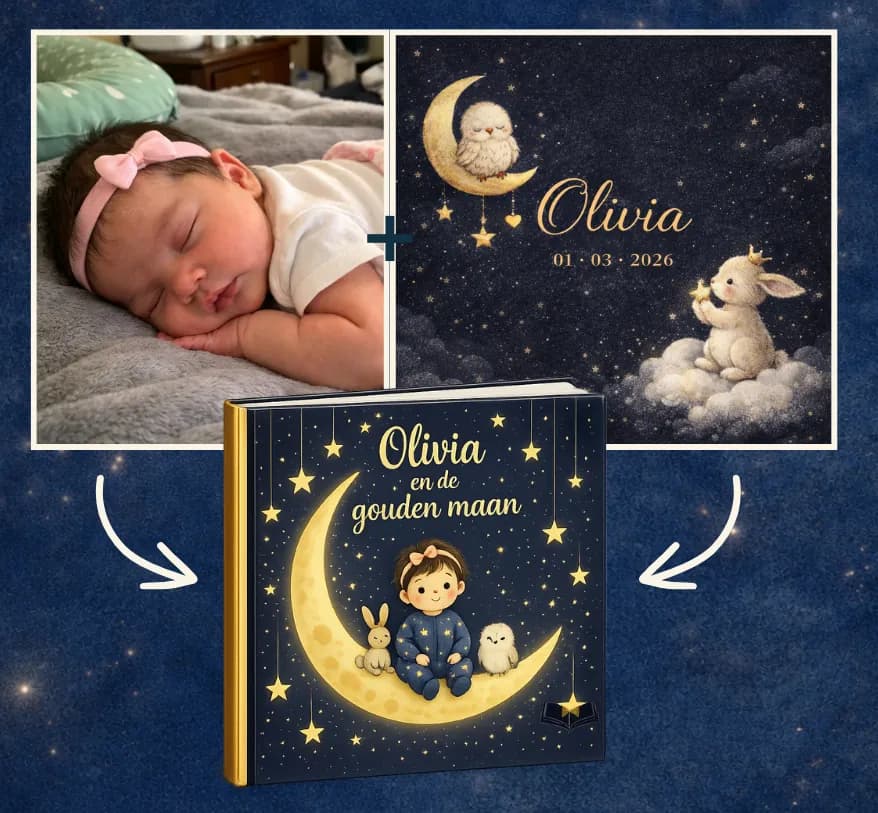Volledig gepersonaliseerd kinderboek voor Olivia