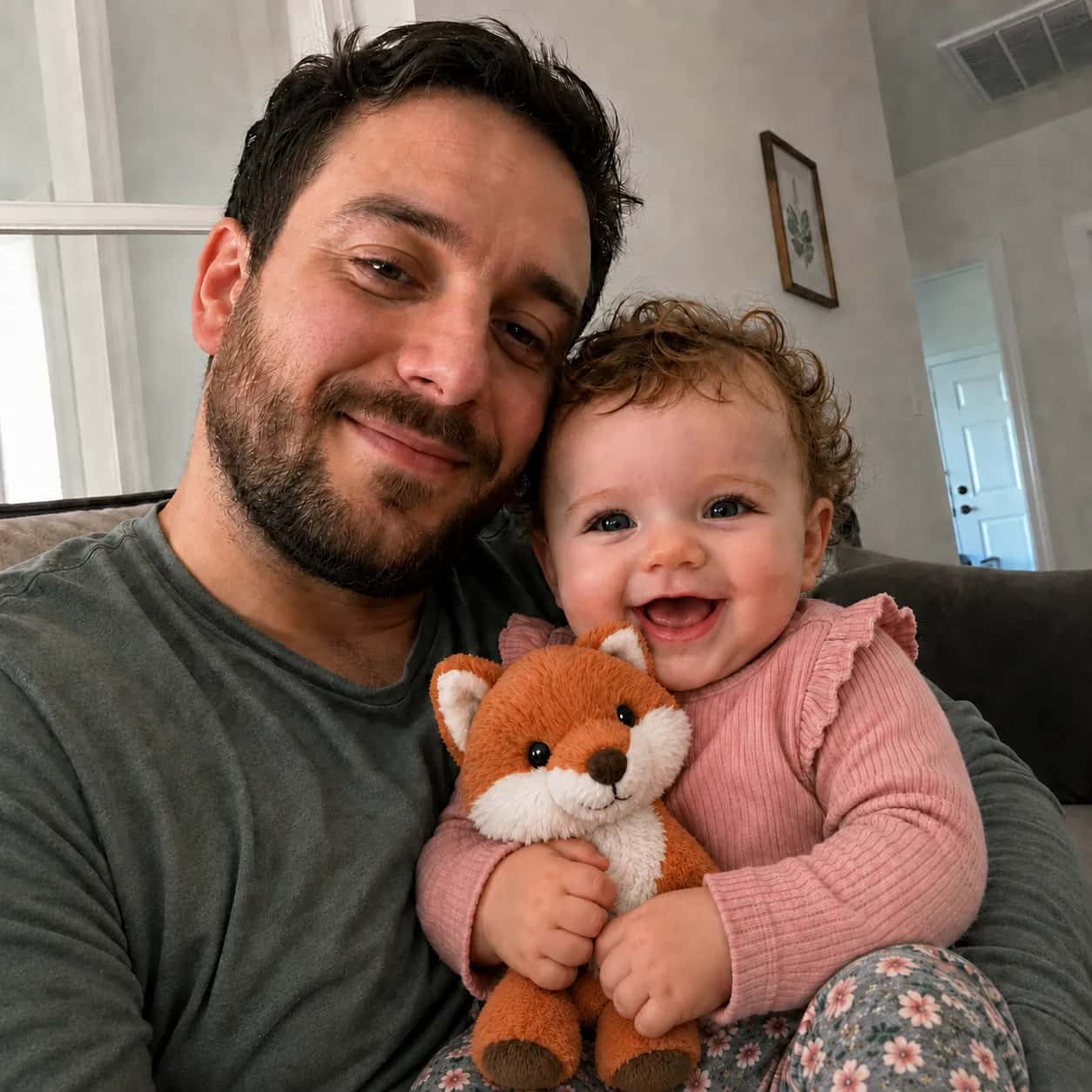 Foto van Milou en papa, de basis voor hun gepersonaliseerde boekje